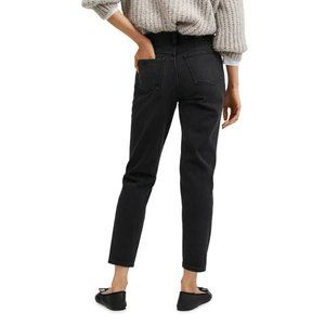 MNG Mango Mom Black High Rise Straight Leg Jeans 2